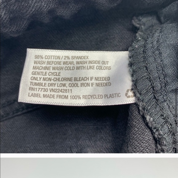 Black Faded Wash High Rise Distressed Jean Shorts - Picture 4 of 5